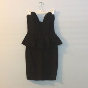 Nasty Gal Plunge Peplum Dress